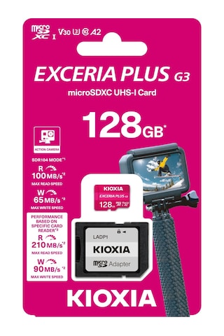 Kioxia Exceria Plus G3 128gb 210mb/s-90mb/s V30 Microsd Hafıza Kartı Lmpl3m128gg2