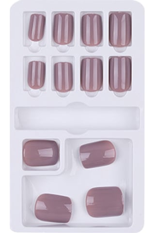 Qingmipy 12 Adet Tek Renk Abs Tırnak Çiçeği Seti - Tekrarlı Kullanım, Kolay Tak/etkip, Su Geçirmez, Profesyonel Manikür Gereci F648-6