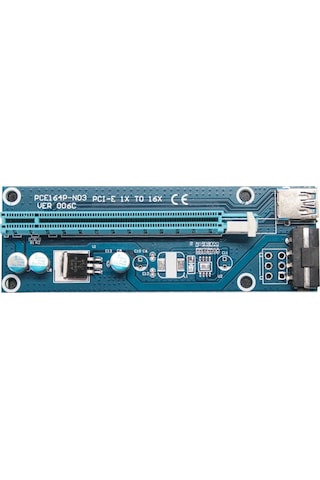 Pcı-E 1X To 16X Usb 3.0 Riser Yükseltici Kart 4747A Uzatma Eth Bt