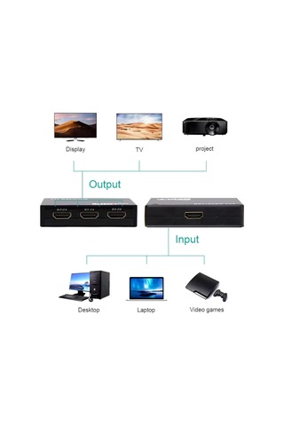 Büro Ev Ofis Cihazları İçin 3port Hdmı Switch
