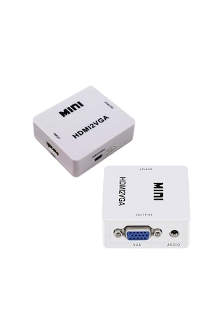 Hdmı To Vga+ses Dönüştürücü Çevirici İle Hdtv Projektörü Hdmı 2 Vga Dönüştürücü