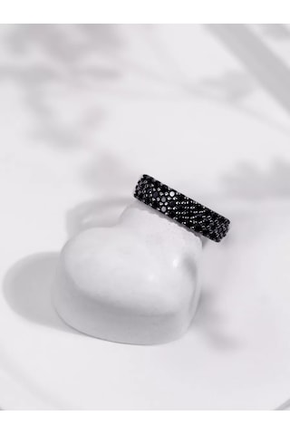 Lucente 925 Ayar Gümüş Yüzük 202821128 Siyah