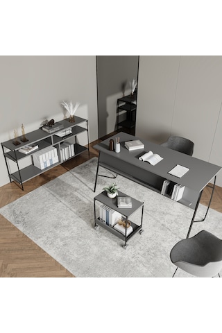 Lagomood Ella Ofis Dolabı Antrasit