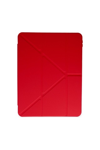 Apple Uyumlu iPad Pro 12.9 2021 Kılıf Kalemlikli Mars Tablet Kılıfı - Kırmızı Diğer