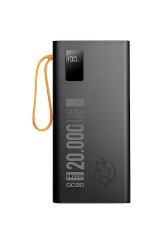 Rowi 10000 Mah Powerbank Cep Boy , Dijital Led Göstergeli Taşınabilir Şarj Cihazı, Type-c & Micro Usb Giriş, Çift Usb Çıkış, Li-polimer Batarya, İphone Ve Android Uyumlu Siyah, 20.000 Mah Diğer