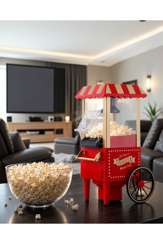 5 Dakikada Popcorn Hazırlayan Yağsız Patlatma Makinesi Çok Renkli 04846390