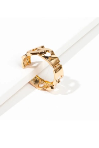 Bbaccessorıes Bb Pirinç Kaplama Modern Kelepçe Altın