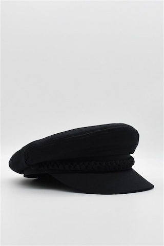 Külah Erkek Şapka Driver Kasket Flat Cap Kaptan Şapkası - Siyah Siyah
