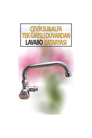 Alfa Model Tek Girişli Duvardan Lavabo Bataryası Krom