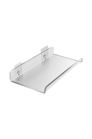 20x10x4 Cm Şeffaf Akrilik U Şeklinde Ekran Depolama Rafı Yumruksuz Banyo Duvar Depolama Rafı Beyaz