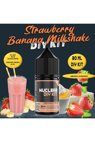 Nuclear 30 ML Dıy Kit Strawberry Milkshake Gıda Aroması ( 6 ML Aroma İçerir )