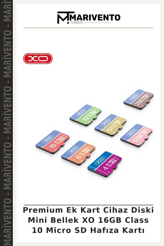 Premium Ek Kart Cihaz Diski Mini Bellek Xo 16gb Class 10 Micro Sd Hafıza Kartı