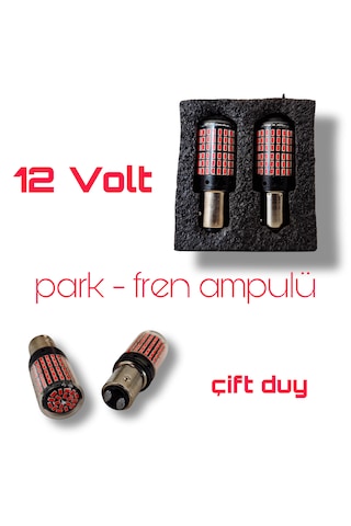 Led Park Stop Ampulü Kırmızı Park Fren Ampulü Kırmızı Çift Duylu