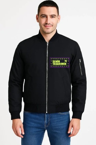 Butik İstanbul Ön Bomber Ceket - Siyah