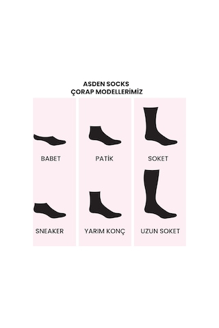 Asden Bambu Erkek Beyaz Soket Çorap 12'li Paket, Burun Dikişsiz, Yıkamalı 4 Lacivert