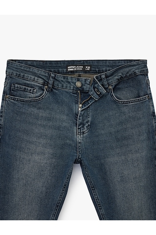 Koton Normal Bel Pamuklu Skinny Jean Pantolon - Michael Jean İndigo Stone 6sam40060nd İndigo - Taş