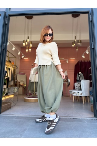Jasminurgancy Standart Beden Yeşil Pantolon haki