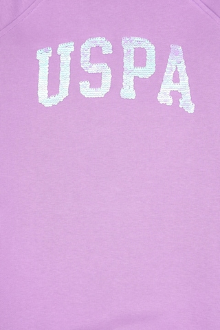 U.S. Polo Assn. Kız Çocuk Lila Payet Detaylı Bisiklet Yaka Sweat Örme Elbise 50314313-VR034