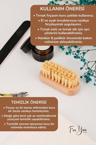El Ve Tırnak Bakımı Fırçası Manikür Ve Pedikür At Kılı Tırnak Fırçası