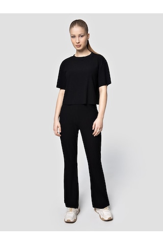 LOFT Long Crop Kadın Tshirt K.kol Lf2032436 Q1.v1 Siyah