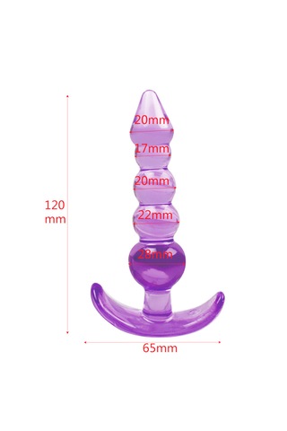 X-sense 2'li Set Özel Yumuşak Esnek Jel 5 Boğumlu Anal Pluglar