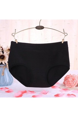 Mor Fallsweet Kadın Pamuk Külot Katı Orta Bel Külot Rahat Günlük Giyim Bayan Külot Mor