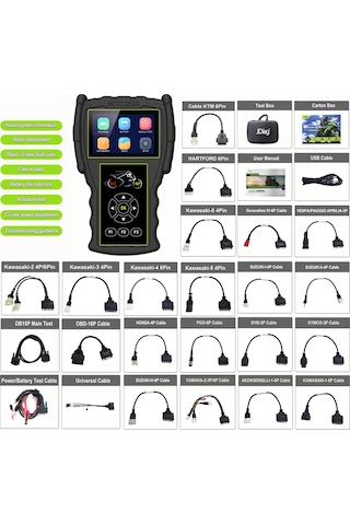 Türkçe Motorsiklet Arıza Tespit Cihazı JDİAG M100 Pro Full 23 Kab Türkçe Motorsiklet Arıza Tespit Cihazı JDİAG M100 Pro Full 23 Kab