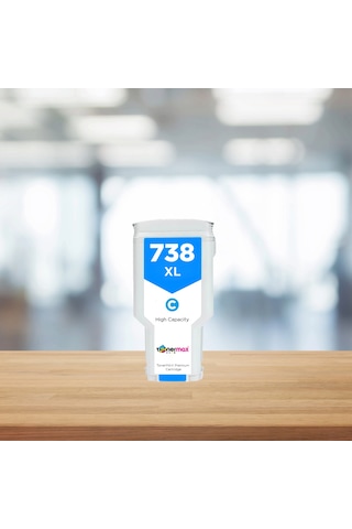 Hp 738 Xl 676m6a 300 Ml Mavi Uyumlu Kartuş / Designjet T850 / T950