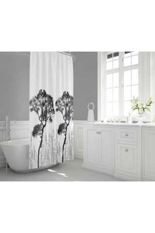 Tropik Duş Perdesi 3391 Model Çift Kanat 2X110X200Cm Çok Renkli