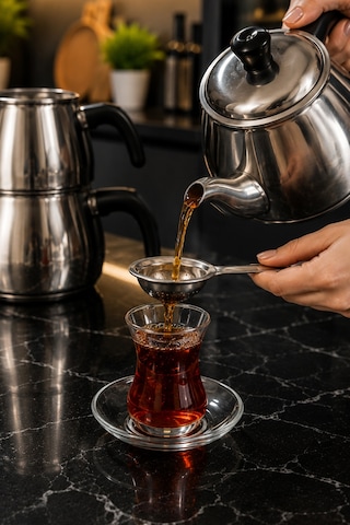 Porsima Paslanmaz Çelik Çay Süzgeci - 12cm