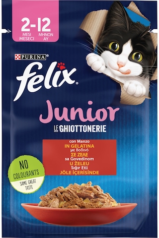Purina Felix Multipack Sığır ve Tavuk Etli Yavru Kedi Maması 3'lü 4 x 85 G