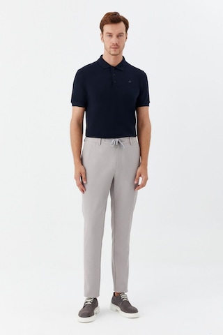 Sabri Özel Erkek Gri Normal Kesim Regular Fit Viskon Örme Yan Cep Lastikli Bel Klasik Paça Jogger Pantolon
