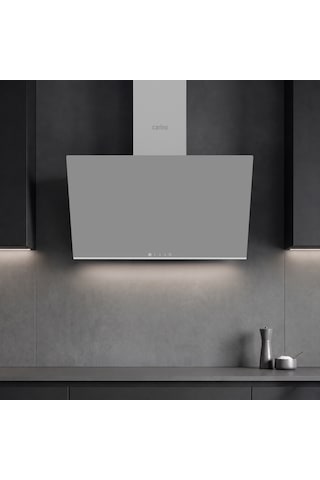 Carino 4 Fonksiyon Dijital Gri Power Turbo 3'lü Cam Ocaklı Ankastre Set Fırın+Ocak+Davlumbaz