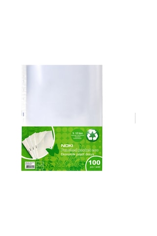 Noki Poşet Dosya A4 100'lü Paket Eco Noki Poşet Dosya A4 100'lü Paket Eco