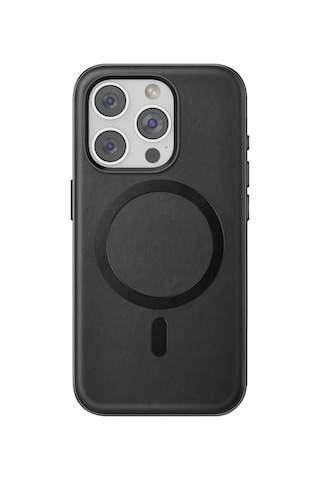 Cosmotex Venco Apple Uyumlu iPhone 15 Pro Puskas Magsafe Kapak - Siyah Sıyah