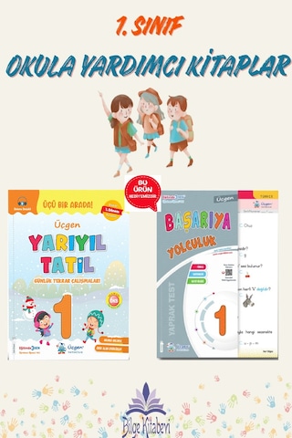 Üçgen 1.sınıf Yarıyıl Tatil Kitabı 1.dönem Konularını Kapsar - Yaprak Test Hediyeli
