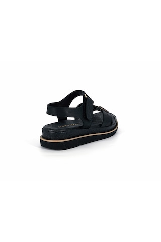 Mammamia D26ys-2905 Kadın Hakiki Deri Günlük Comfort Sandalet Siyah