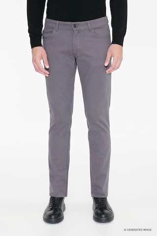 AC&Co / Altınyıldız Classics Slim Fit Dar Kesim Pamuklu Esnek Chino Erkek Pantolon Antrasit