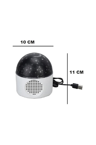 Renkli Led Işıklı Mini Yıldızlı Disko Lambası Bluetooth Colorful Led Light + Hoparlör Usb Kablolu