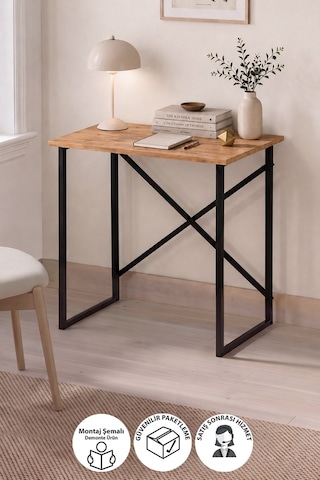 75x52 Cm Çalışma Masası Bilgisayar Masası Çocuk Çalışma Masası Ders Masası Nazım Çam