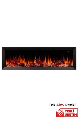 Magel 130 Elektrikli Şömine - Isıtıcısız, Metal Çerçeveli, Tek Re