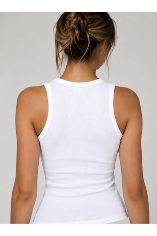 Feyece Kadın Siyah Beyaz Halter Yaka 2'li Crop Bluz Siyah - Beyaz