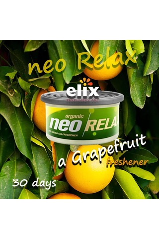 Elix Neo Relax Metal Kutuda Ahşap Granüllere Emdirilmiş Özel Aromalı Koku - Greyfurt