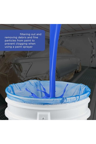 Xurunkeji İnce Naylon Ağlı 5 Galon Boya Sıvı Süzgeç Filtre Torbası, Tek Kullanımlık Filtre Torbası, Elastik Üst Açıklıklı 12'li Paket