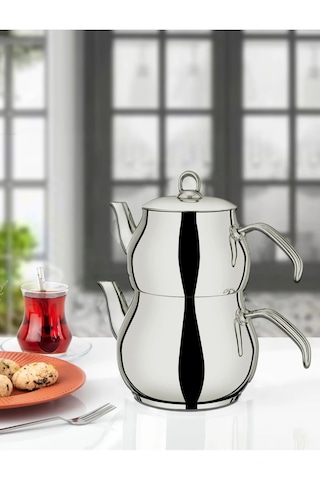 Yunusoğlu Home Hüma Midi Boy Çelik Çaydanlık Takımı Diğer