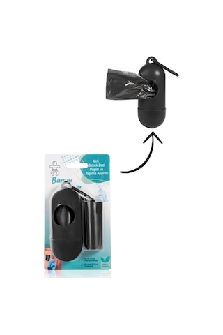 Bamm Bamm Çanta Boy Kirli Bebek Bezi Çöp Poşeti ve Taşıma Çantası (Siyah)