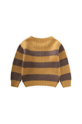 Selanik Çizgili Triko Kazak 2-8 Yaş Hardal Sarı Hardal Sarı