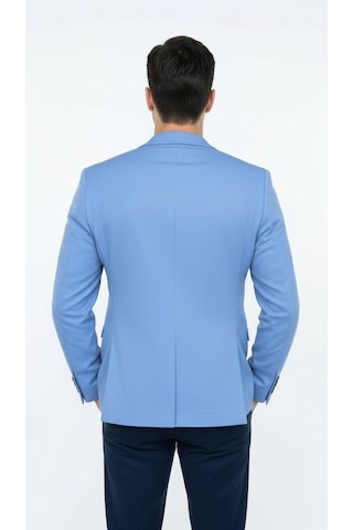 Erkek Slim Fit Blazer Ceket Plus Scorpion Tek Düğmeli Spor & Klasik Kombin Bebe Mavisi