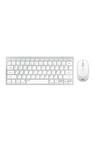 Miaxtreme Beyaz Kablosuz Zarif Sessiz Tasarım Dual Mode 2.4g+bt5.2 Klavye Mouse Set Apple Uyumlu iOs Android Windows