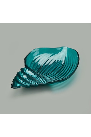 Evidea Deco Snail Dekoratif Tabak - Turkuaz - 40 Cm